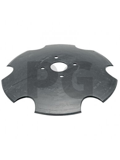 Concave disc Serrated, with flat attachment point