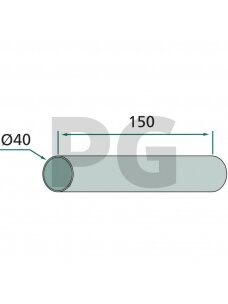 Guminis amortizatorius 150 x 42 mm