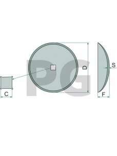 Įgaubtas diskas Lygus, Ø 610 x 6 mm