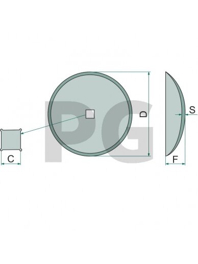 Įgaubtas diskas Lygus, Ø 710 x 8 mm