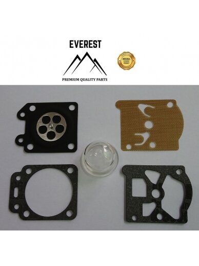 Karbiuratoriaus membranų komplektas Kinietiškam pjūklui 25cc 38cc 45cc 52cc