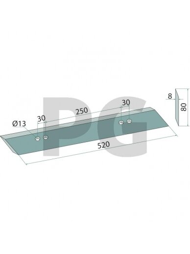 Peilis for knife rollers 520