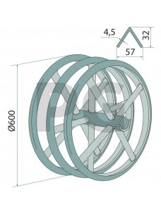 Žiedinis volas, tipas Iii for shafts Ø 50